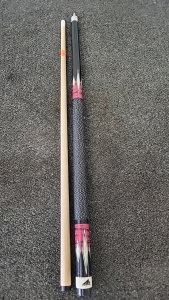 58" Mizerak 2 Piece Pool Cue with Irish Linen Wrap, 12mm Leather Tip and Wood Shaft