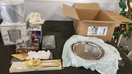 Gold Toned And Silver Plated Kitchen Utensils Please Inspect