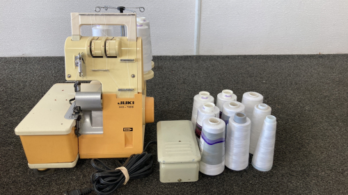 Juki Surger Machine With Spools Of Thread- Works Great