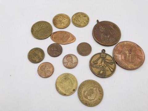 Assortment Of Token And Coins