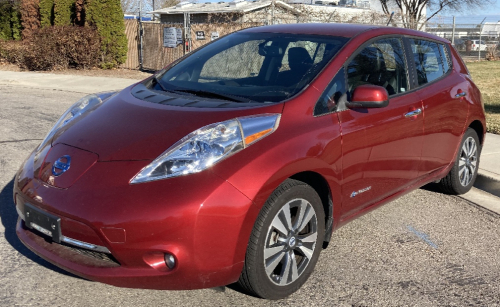 2013 Red Nissan Leaf - 55,500 Miles!