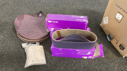 Sand Belts, Sand Discs, Sand Paper Set Like New Please Inspect