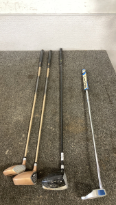 4 Gulf Clubs 3Dominator, 1Dominator, TourEage Putter, DancingDog Simulator Please Inspect