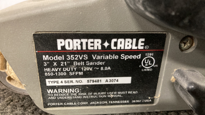 Porter-Cable Belt Sander Works Please Inspect