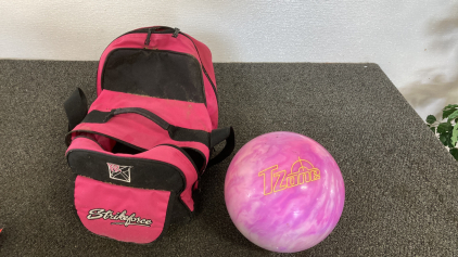 Tzone Bowling Ball With Case Youth Size Please Inspect