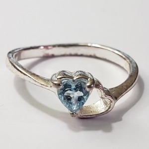 Silver Blue Topaz Ring