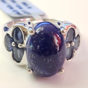 Silver Lapis Lazuli(6.3ct) Ring