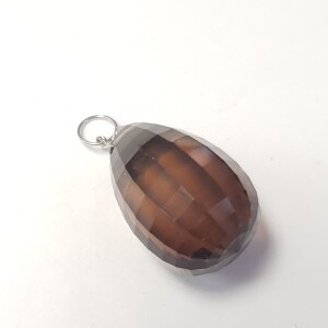 Silver Smokey Quartz(33ct) Pendant