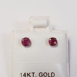 14K Ruby Earrings
