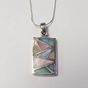 Silver Genuine Gemstone 18" Necklace