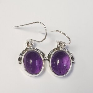 Silver Amethyst Earrings
