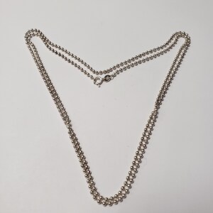 Silver 28" Bead Necklace
