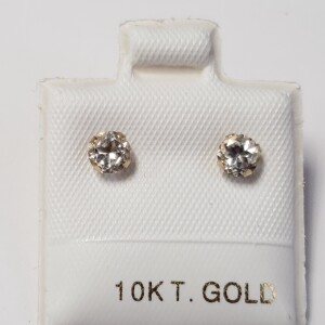 10K White Topaz(0.45ct) Earrings