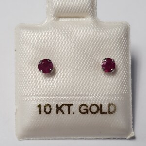 14K Ruby Earrings
