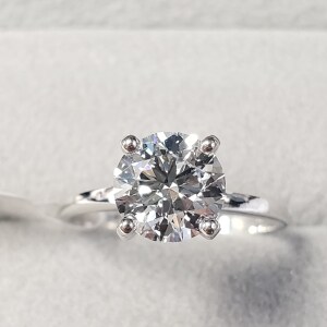 14K Lan Grown Diamond (1.5Ct,Si1,Fancy Light Blue) Ring