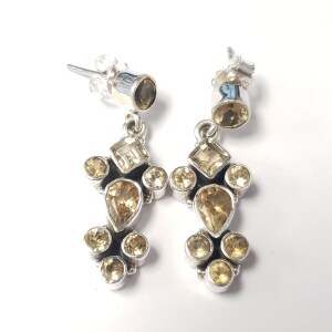 $200 Silver Citrine Earrings