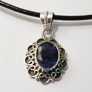 Silver Sapphire Pendant