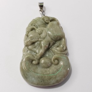 Silver Jadeite Pendant