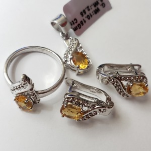 Silver Citrine(2.55ct) Set