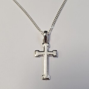 Silver Cross 20" Necklace