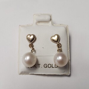 10K Fresh Water Pearl 7Mm Earrings