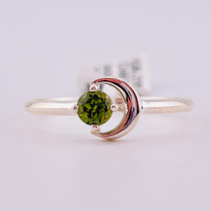 925 Sterling Silver Chrome Diopside Ring