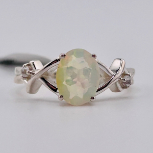 925 Sterling Silver Opal Ring