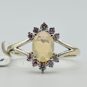 925 Sterling Silver Opal Ring