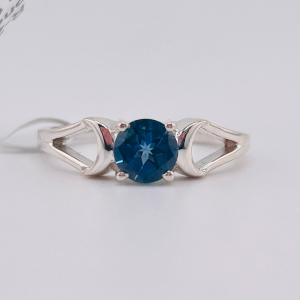 925 Sterling Silver London Blue Topaz Ring