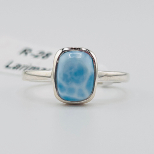 925 Sterling Silver Larimar Ring