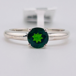 925 Sterling Silver Chrome Diopside Ring