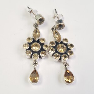 $200 Silver Citrine Earrings