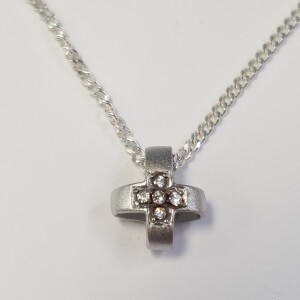 $100 Silver Cz 24" Necklace