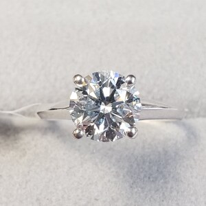 14K Lab Diamond (1Ct,Vs1,Fancy Light Blue) Ring