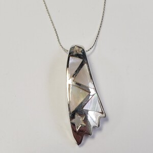 Silver Mother Of Pearl 16" Necklace