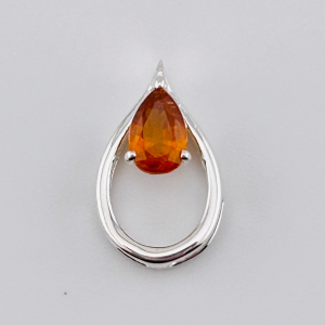 Sterling Silver Orange Kyanite Pendant