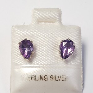 Silver Amethyst(1.1ct) Earrings