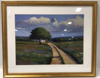 Gold Framed Canvas Prairie Painting