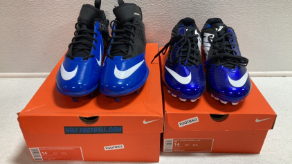 (2)Pairs of Size 14 Nike Football Cleats