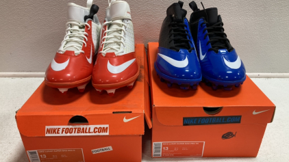 (2)Pairs of Size 13 Nike Football Cleats
