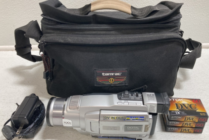 JVC Digital Video Camera w/ Carrying Case, Power Cord, and (3) Cassettes