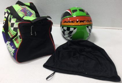Arctic Cat Racing Helmet & Duffle Bag