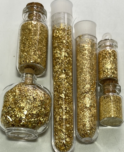 (6) Bottles Of Gold Flake/Leaf