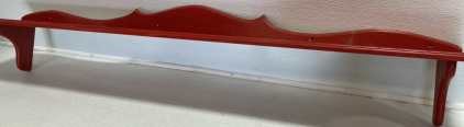 Long Red Mounted Shelf