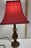 18 1/2" Red Shade Lamp