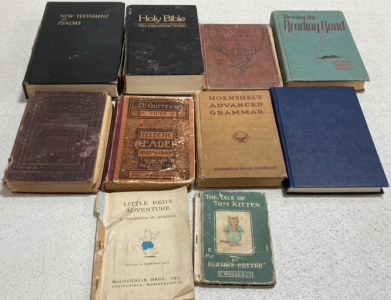 (10) Vintage Books - 1879, 1887, 1927, 1937, (2) 1942, 1969, 1978, 1981, unknown