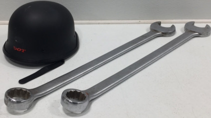 Dot Biking/Motorcycle Helmet and (2) 28” Wrenches