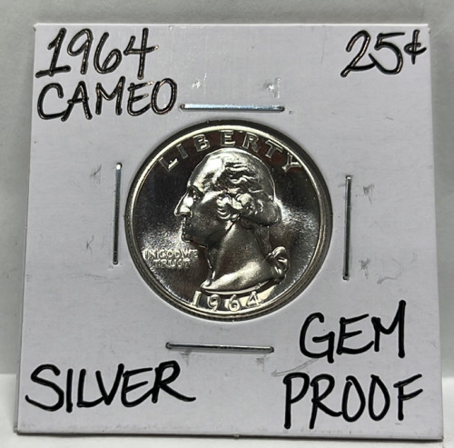 (1) 1964 Cameo BU SMS Silver Kennedy Half Dollar Carded