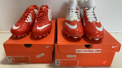 (2) Size 14 Nike Football Cleats