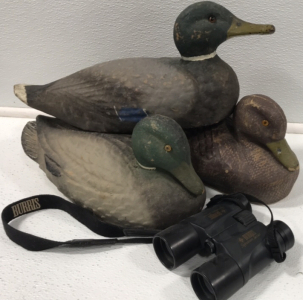 (3) Duck Decoys (1) Burris Binoculars